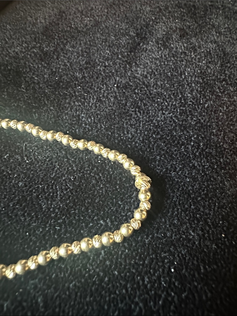 14k Gold Beaded Stretch Bracelet - Women Jewelry - Picture 3 of 4